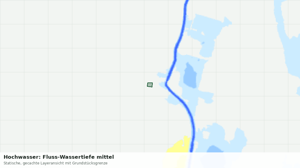 Statische Kartenansicht: Hochwasser: Fluss-Wassertiefe mittel