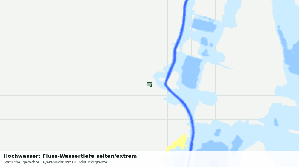 Statische Kartenansicht: Hochwasser: Fluss-Wassertiefe selten/extrem