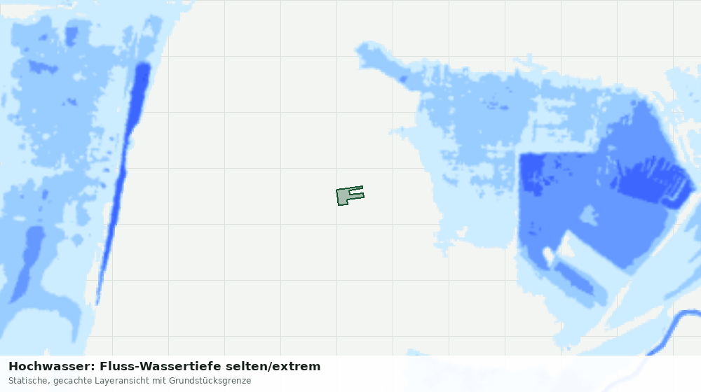 Statische Kartenansicht: Hochwasser: Fluss-Wassertiefe selten/extrem