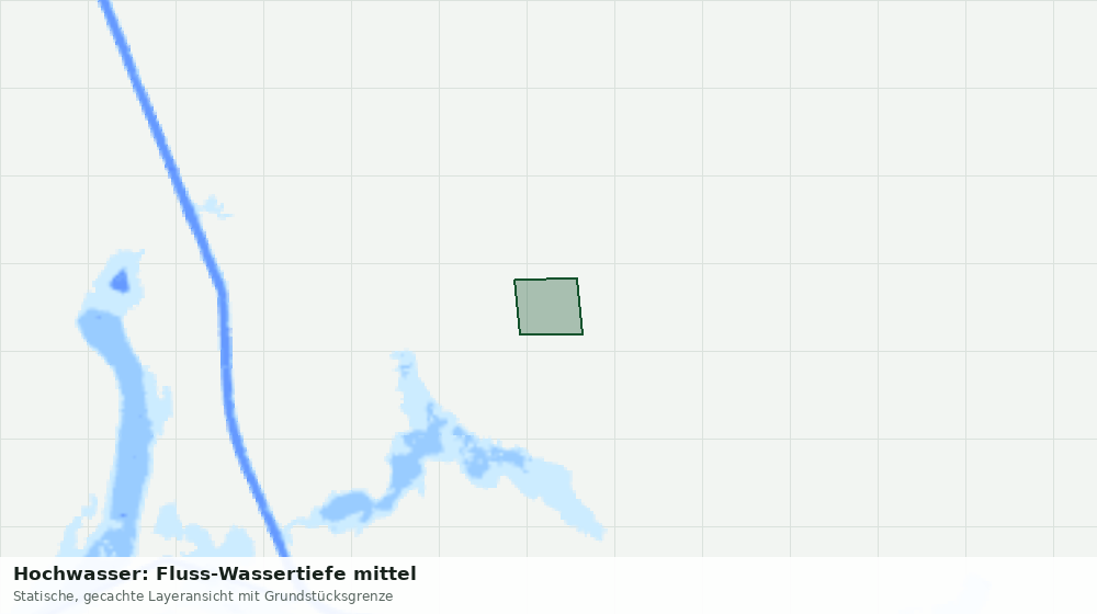 Statische Kartenansicht: Hochwasser: Fluss-Wassertiefe mittel