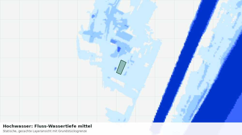 Statische Kartenansicht: Hochwasser: Fluss-Wassertiefe mittel