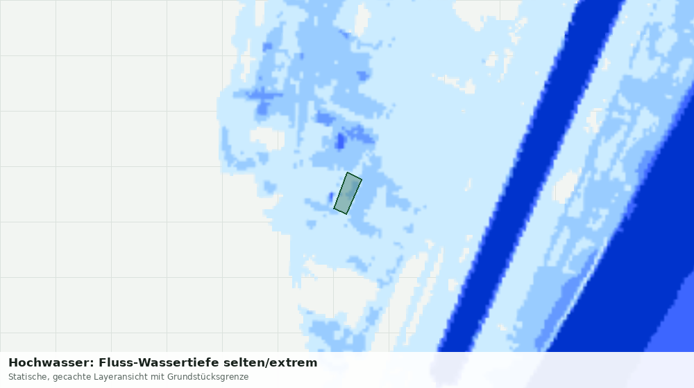 Statische Kartenansicht: Hochwasser: Fluss-Wassertiefe selten/extrem