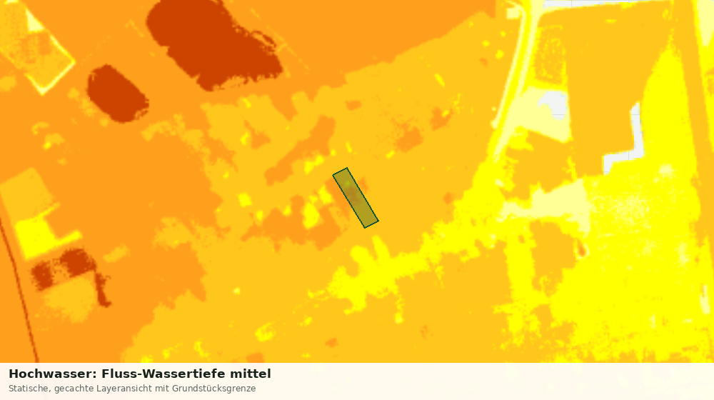 Statische Kartenansicht: Hochwasser: Fluss-Wassertiefe mittel
