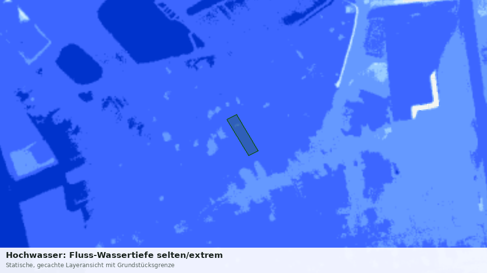 Statische Kartenansicht: Hochwasser: Fluss-Wassertiefe selten/extrem