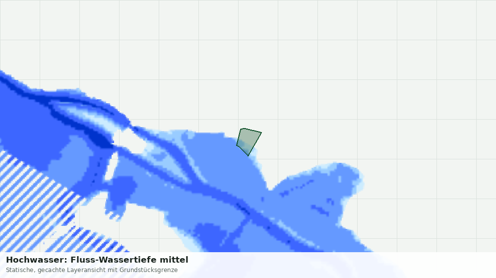 Statische Kartenansicht: Hochwasser: Fluss-Wassertiefe mittel