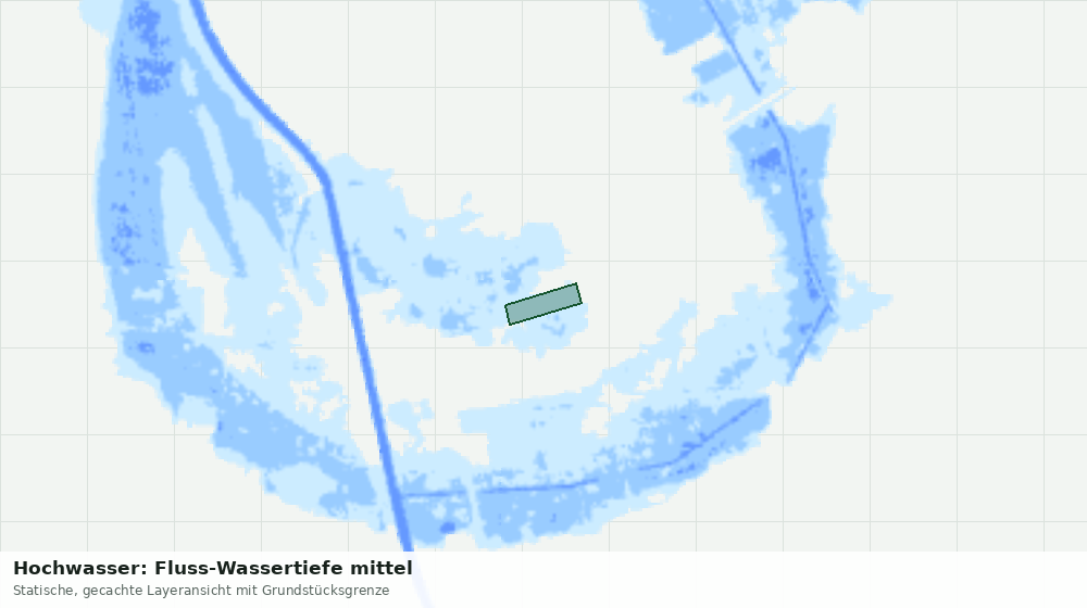 Statische Kartenansicht: Hochwasser: Fluss-Wassertiefe mittel