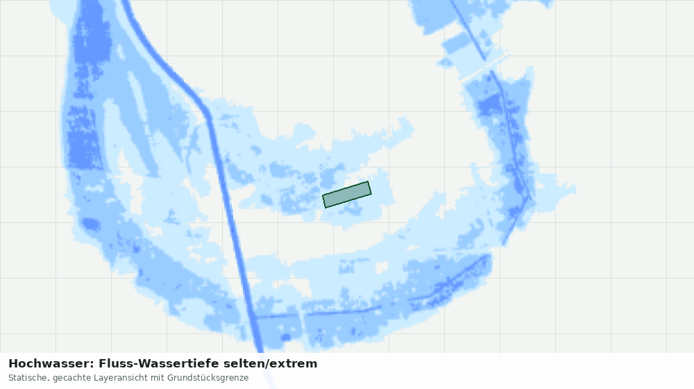 Statische Kartenansicht: Hochwasser: Fluss-Wassertiefe selten/extrem