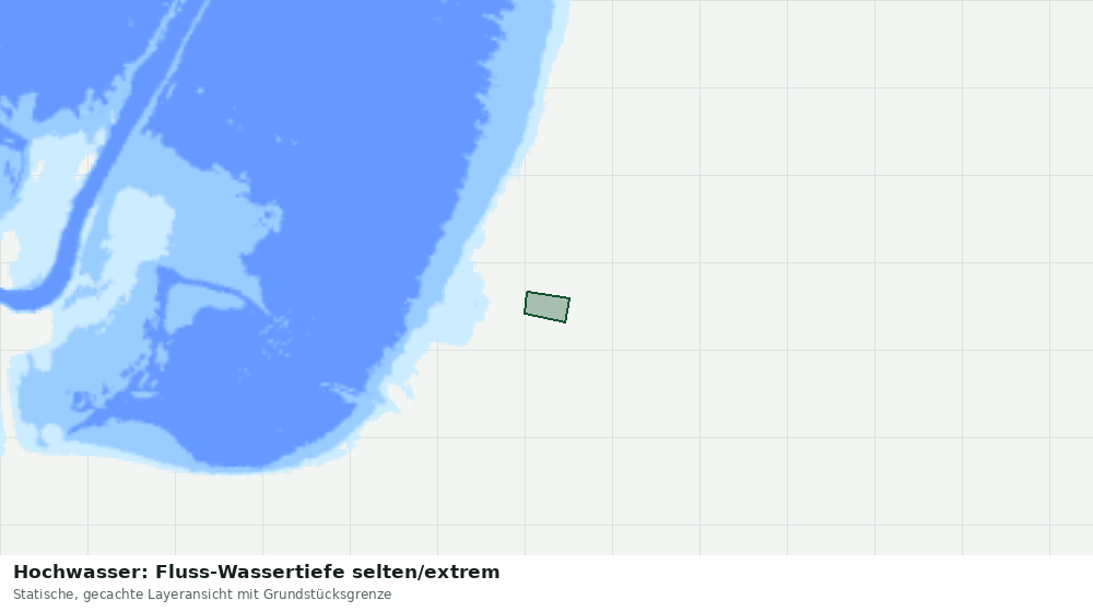 Statische Kartenansicht: Hochwasser: Fluss-Wassertiefe selten/extrem