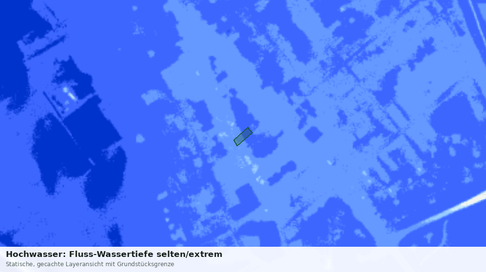 Statische Kartenansicht: Hochwasser: Fluss-Wassertiefe selten/extrem