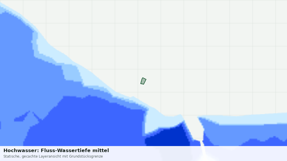 Statische Kartenansicht: Hochwasser: Fluss-Wassertiefe mittel