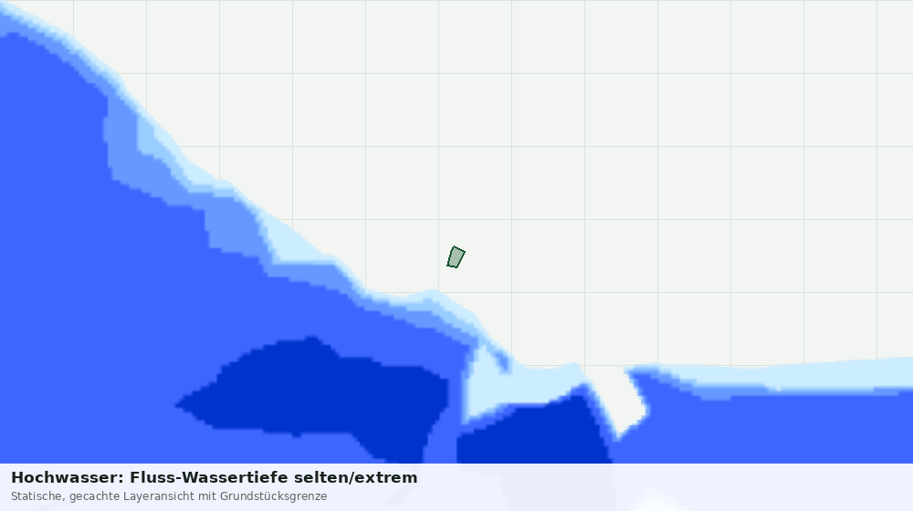 Statische Kartenansicht: Hochwasser: Fluss-Wassertiefe selten/extrem
