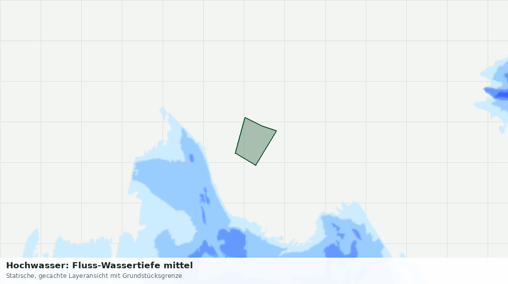 Statische Kartenansicht: Hochwasser: Fluss-Wassertiefe mittel