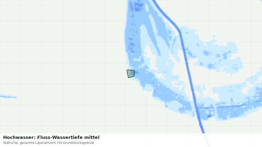 Statische Kartenansicht: Hochwasser: Fluss-Wassertiefe mittel
