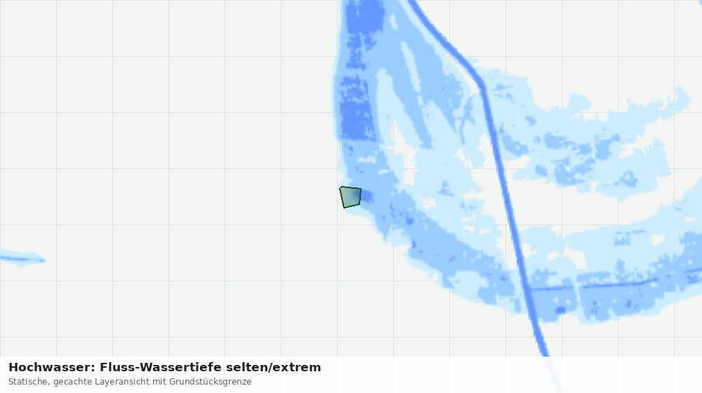 Statische Kartenansicht: Hochwasser: Fluss-Wassertiefe selten/extrem