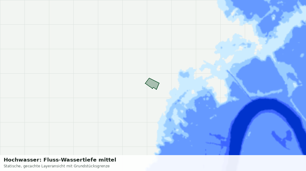 Statische Kartenansicht: Hochwasser: Fluss-Wassertiefe mittel