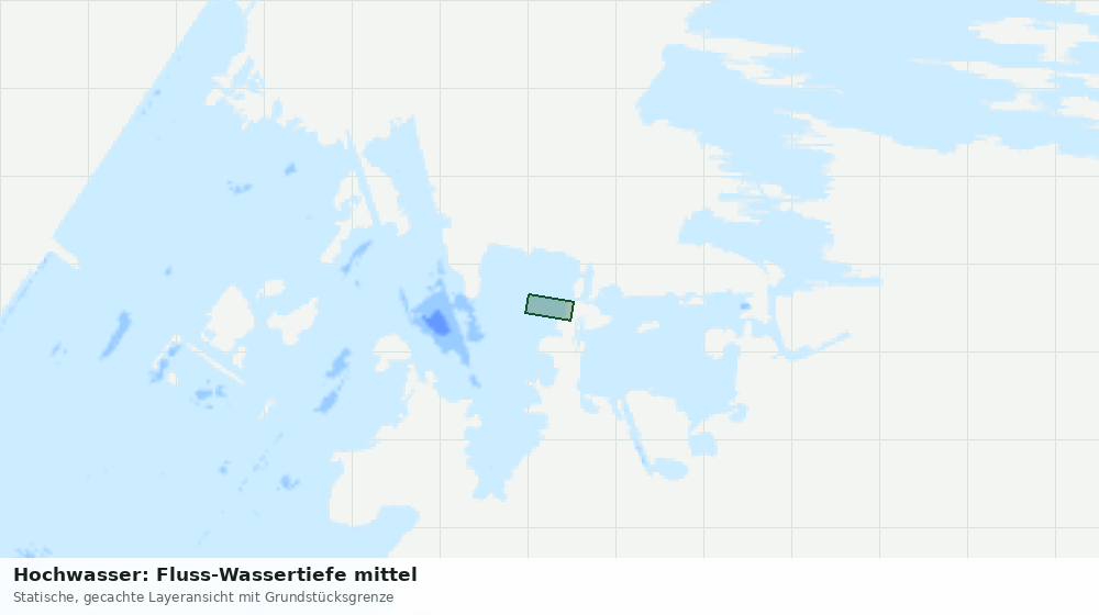 Statische Kartenansicht: Hochwasser: Fluss-Wassertiefe mittel