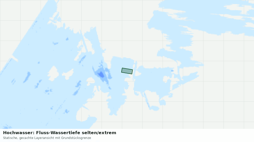 Statische Kartenansicht: Hochwasser: Fluss-Wassertiefe selten/extrem