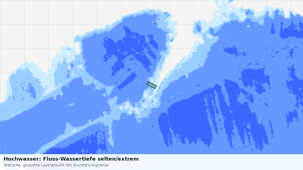 Statische Kartenansicht: Hochwasser: Fluss-Wassertiefe selten/extrem
