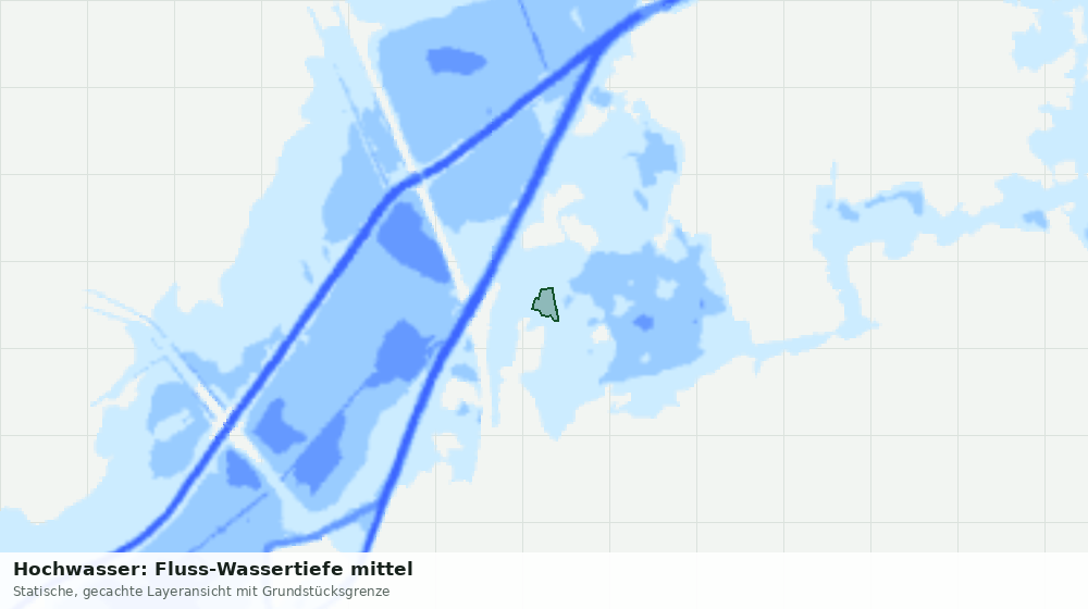 Statische Kartenansicht: Hochwasser: Fluss-Wassertiefe mittel