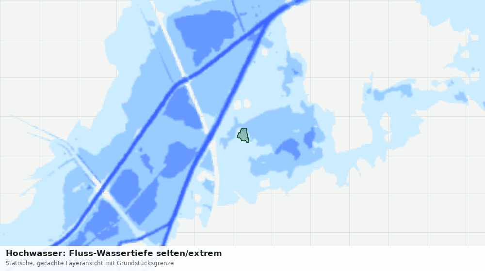 Statische Kartenansicht: Hochwasser: Fluss-Wassertiefe selten/extrem