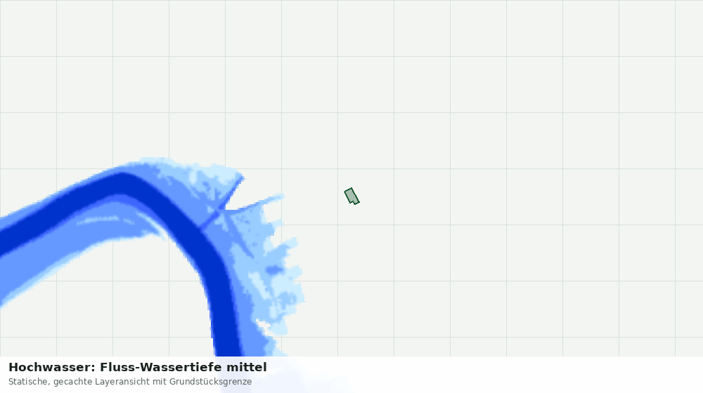 Statische Kartenansicht: Hochwasser: Fluss-Wassertiefe mittel