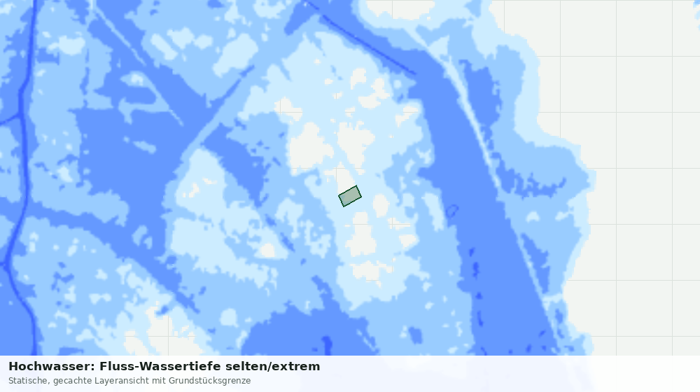 Statische Kartenansicht: Hochwasser: Fluss-Wassertiefe selten/extrem