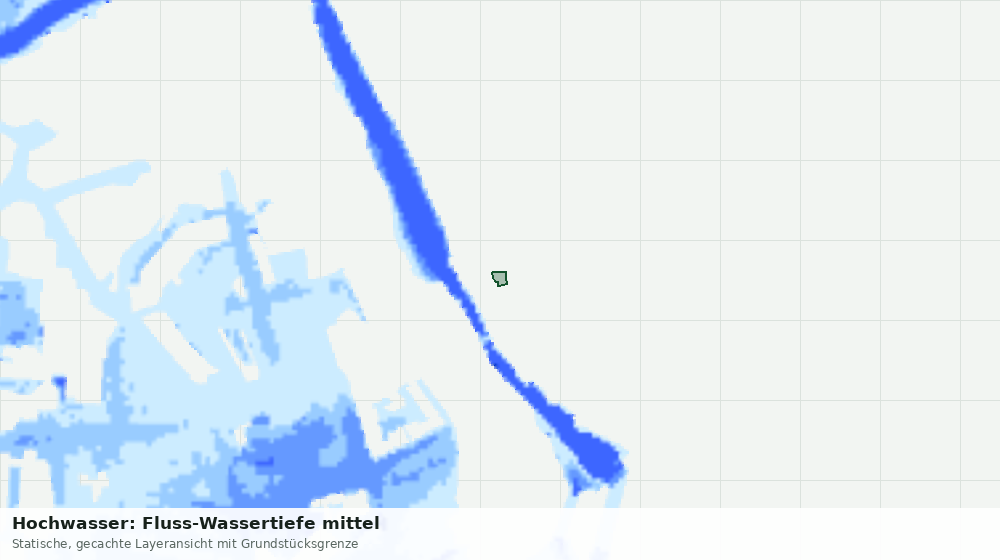 Statische Kartenansicht: Hochwasser: Fluss-Wassertiefe mittel