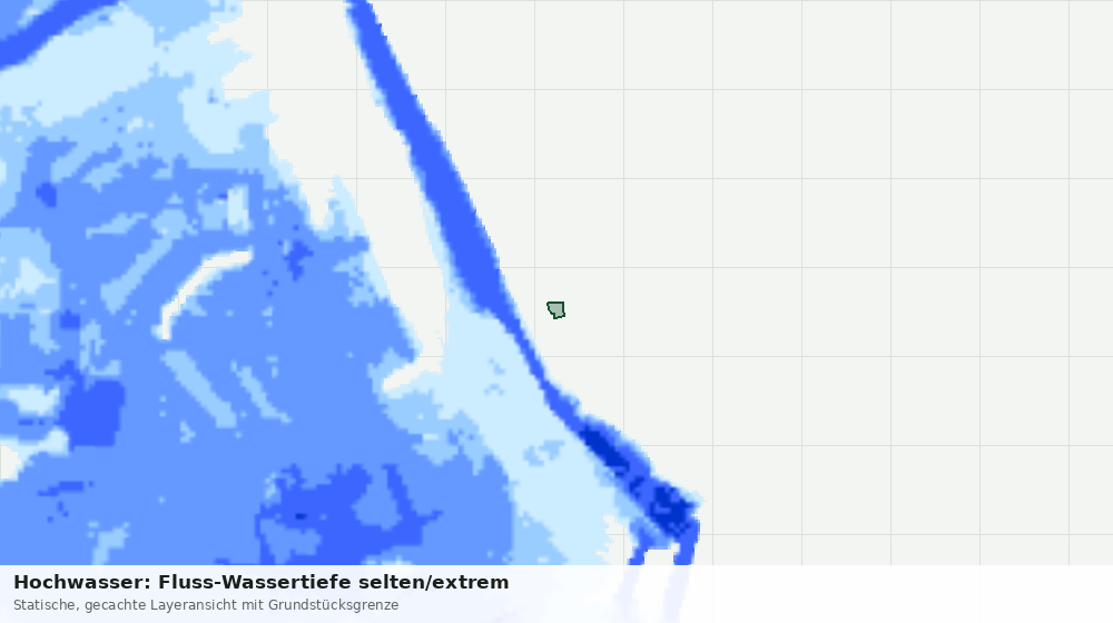 Statische Kartenansicht: Hochwasser: Fluss-Wassertiefe selten/extrem