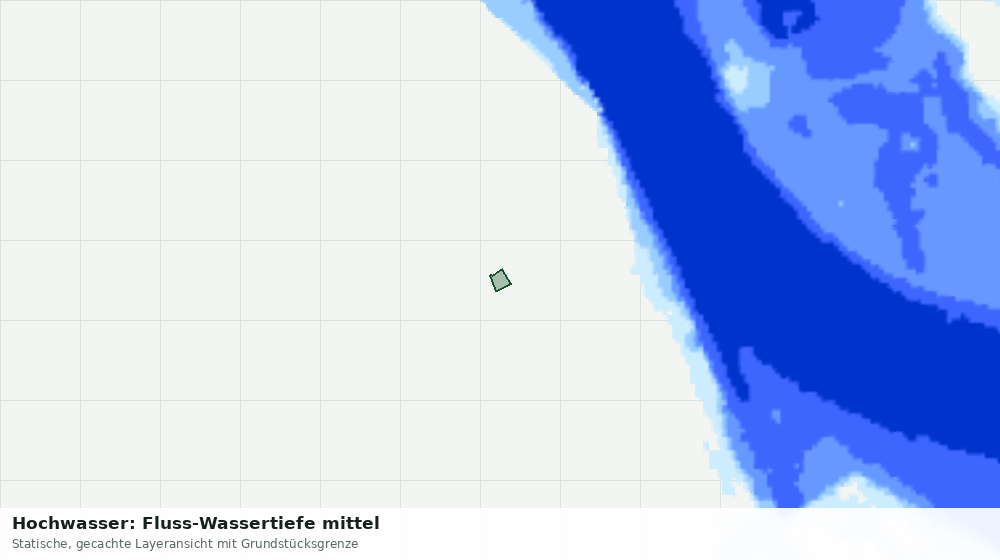 Statische Kartenansicht: Hochwasser: Fluss-Wassertiefe mittel