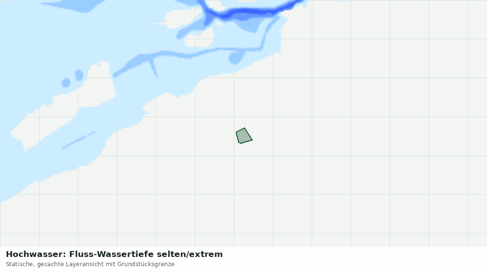 Statische Kartenansicht: Hochwasser: Fluss-Wassertiefe selten/extrem