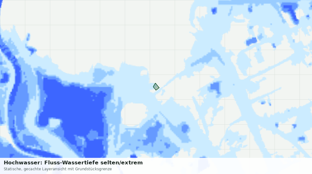 Statische Kartenansicht: Hochwasser: Fluss-Wassertiefe selten/extrem