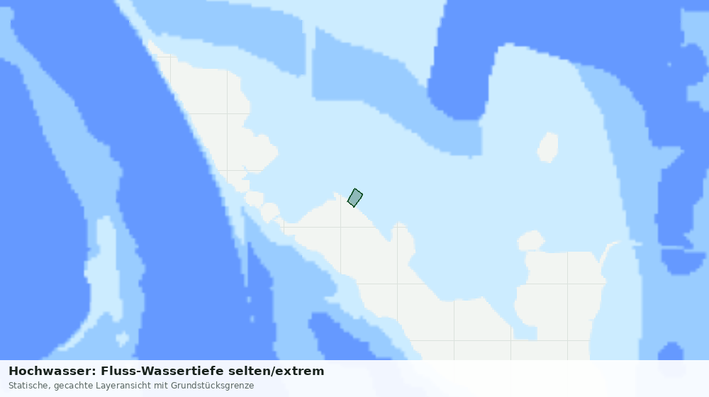 Statische Kartenansicht: Hochwasser: Fluss-Wassertiefe selten/extrem