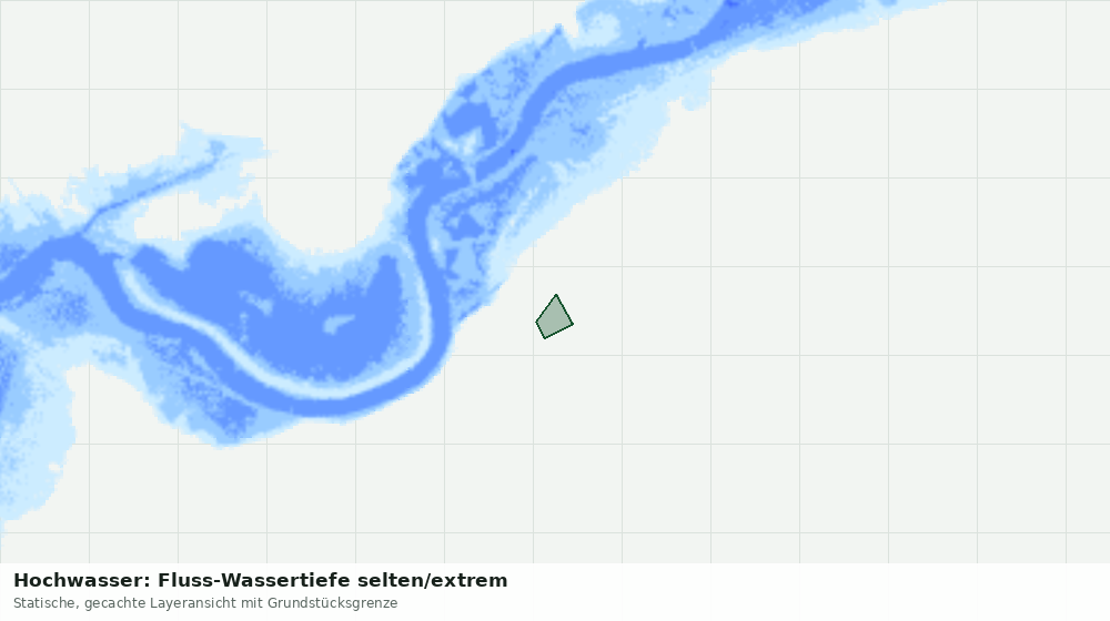 Statische Kartenansicht: Hochwasser: Fluss-Wassertiefe selten/extrem