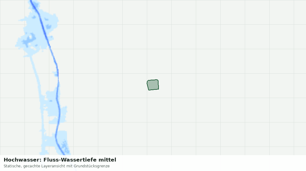 Statische Kartenansicht: Hochwasser: Fluss-Wassertiefe mittel