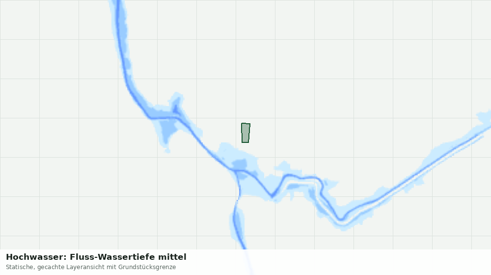 Statische Kartenansicht: Hochwasser: Fluss-Wassertiefe mittel