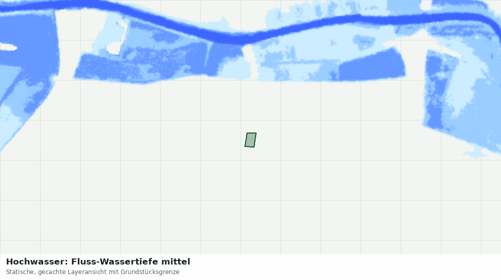 Statische Kartenansicht: Hochwasser: Fluss-Wassertiefe mittel