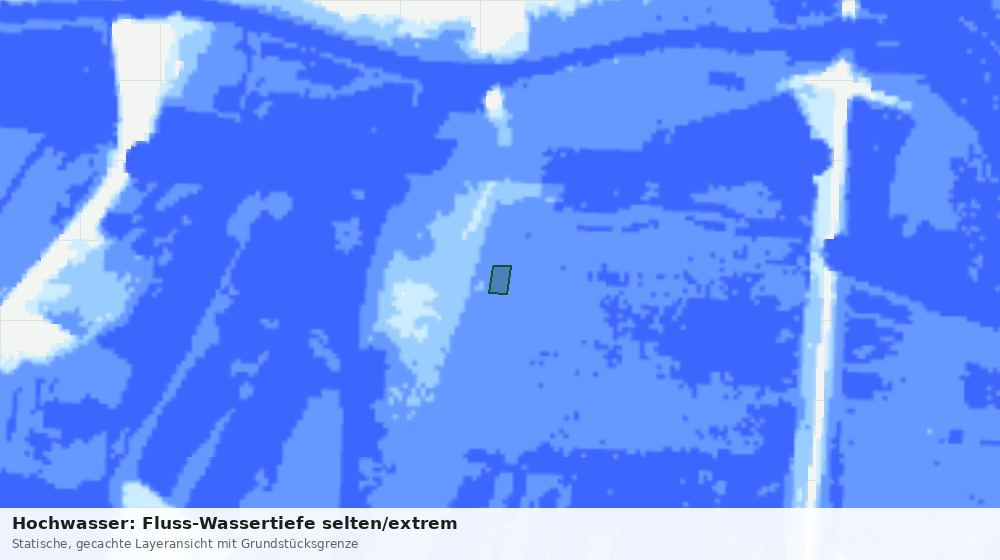 Statische Kartenansicht: Hochwasser: Fluss-Wassertiefe selten/extrem