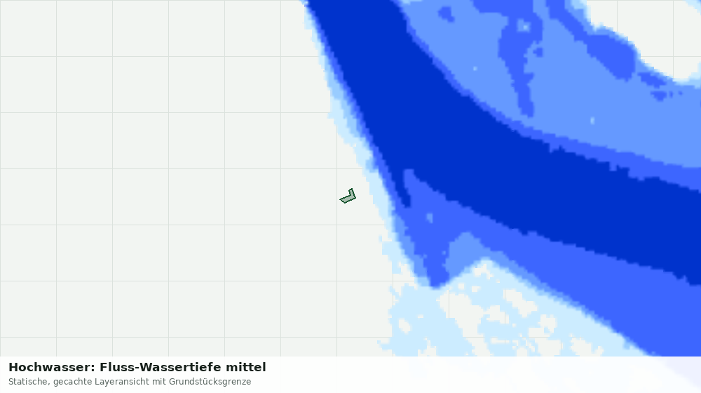 Statische Kartenansicht: Hochwasser: Fluss-Wassertiefe mittel
