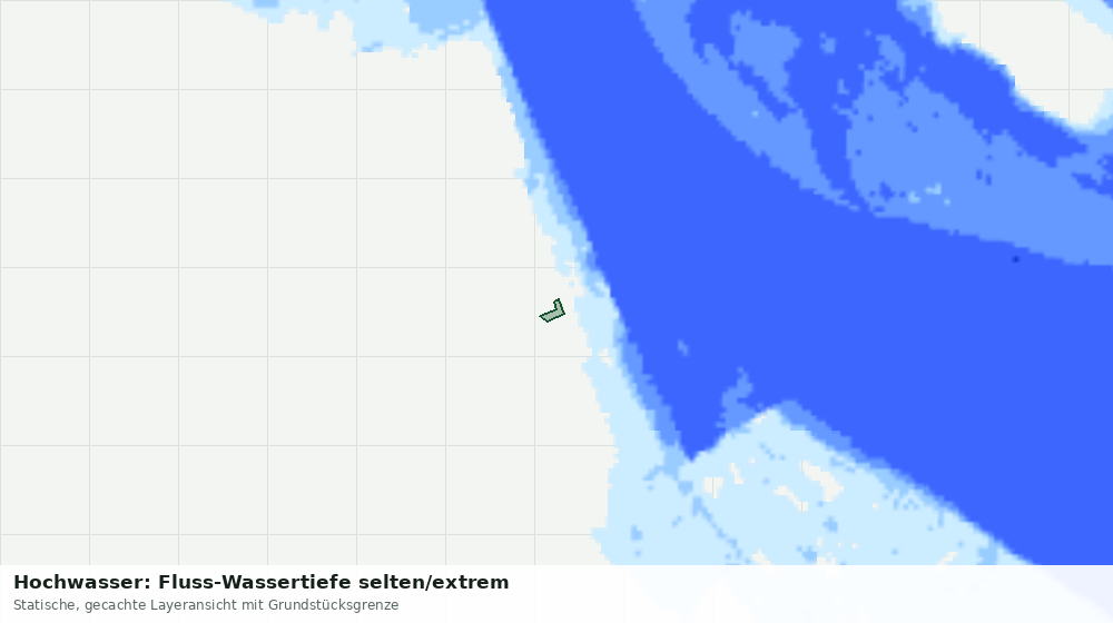 Statische Kartenansicht: Hochwasser: Fluss-Wassertiefe selten/extrem