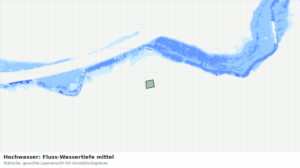 Statische Kartenansicht: Hochwasser: Fluss-Wassertiefe mittel