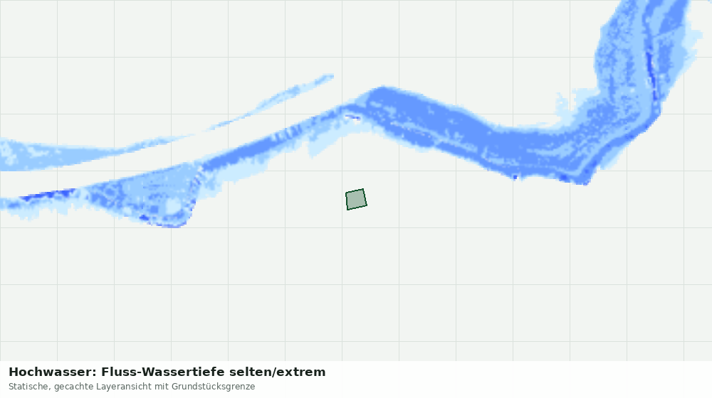 Statische Kartenansicht: Hochwasser: Fluss-Wassertiefe selten/extrem