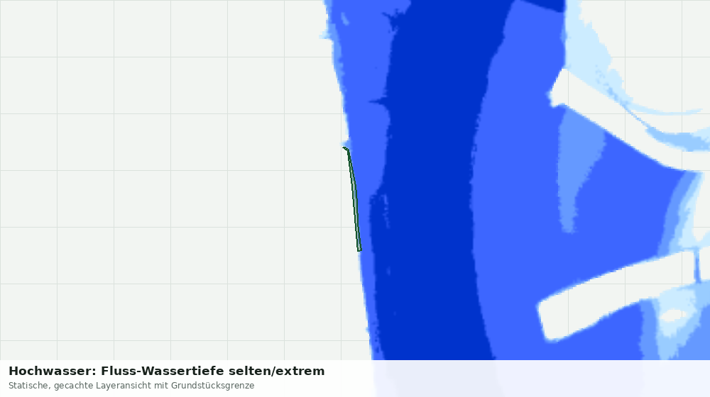 Statische Kartenansicht: Hochwasser: Fluss-Wassertiefe selten/extrem