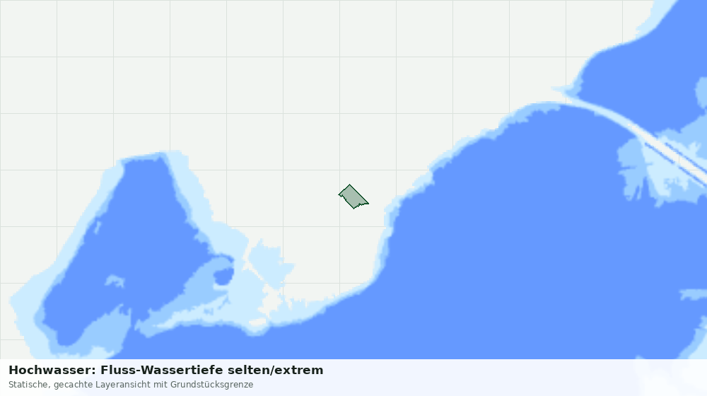 Statische Kartenansicht: Hochwasser: Fluss-Wassertiefe selten/extrem