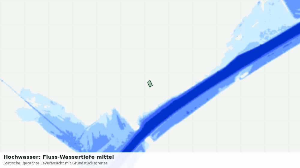 Statische Kartenansicht: Hochwasser: Fluss-Wassertiefe mittel