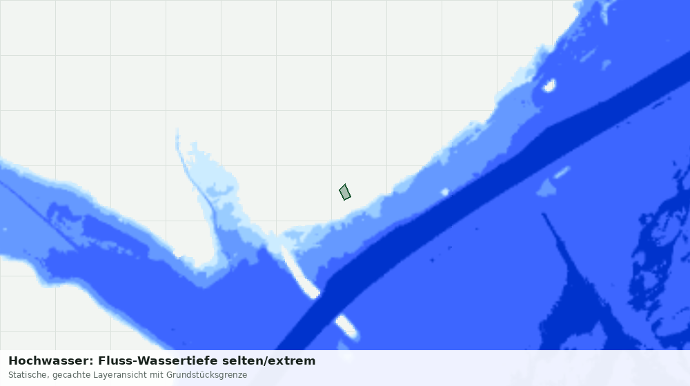 Statische Kartenansicht: Hochwasser: Fluss-Wassertiefe selten/extrem