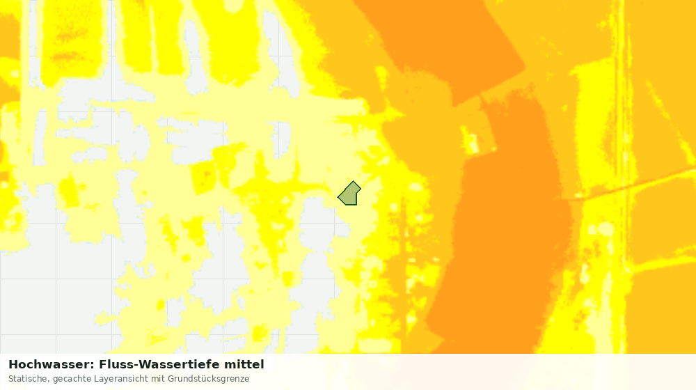 Statische Kartenansicht: Hochwasser: Fluss-Wassertiefe mittel