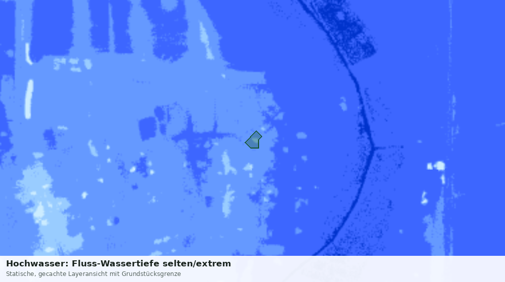 Statische Kartenansicht: Hochwasser: Fluss-Wassertiefe selten/extrem