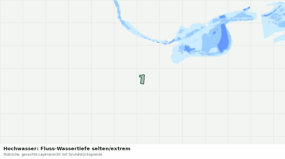 Statische Kartenansicht: Hochwasser: Fluss-Wassertiefe selten/extrem