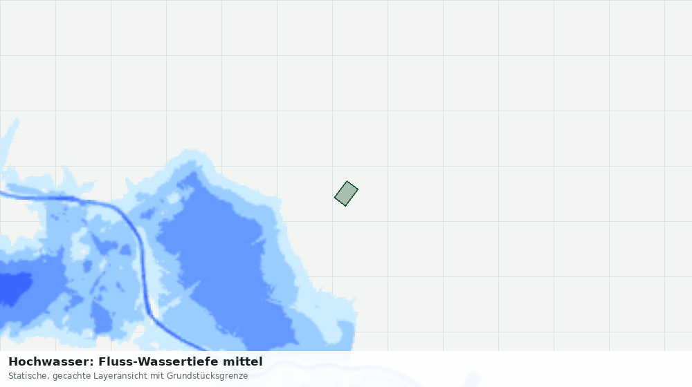 Statische Kartenansicht: Hochwasser: Fluss-Wassertiefe mittel