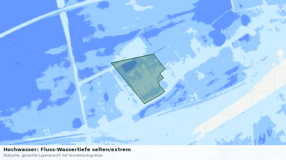 Statische Kartenansicht: Hochwasser: Fluss-Wassertiefe selten/extrem